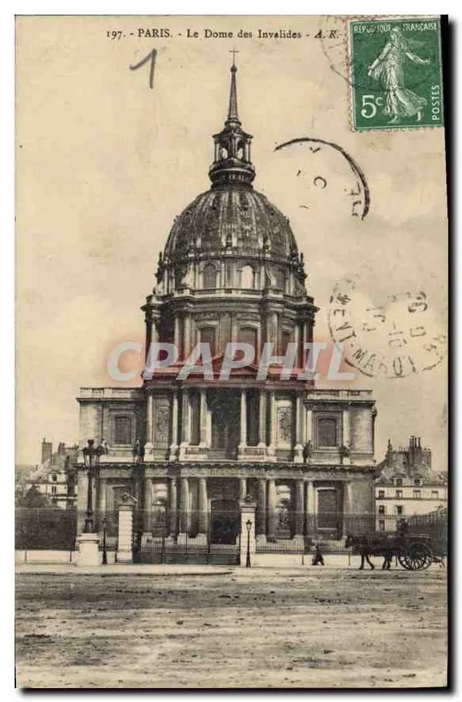 Paris - O Domo dos Invalidos - A.R. - 1907 - Frente