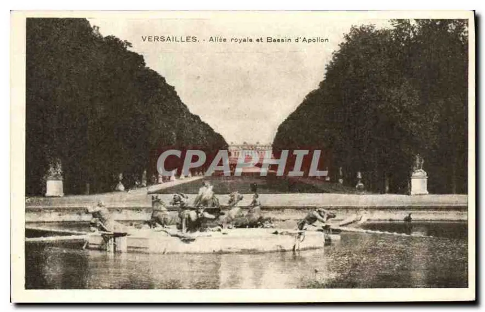 Versailles - Königliche Allee und Bassin d'Apollon — A. Cosse, Versailles - Vorderseite