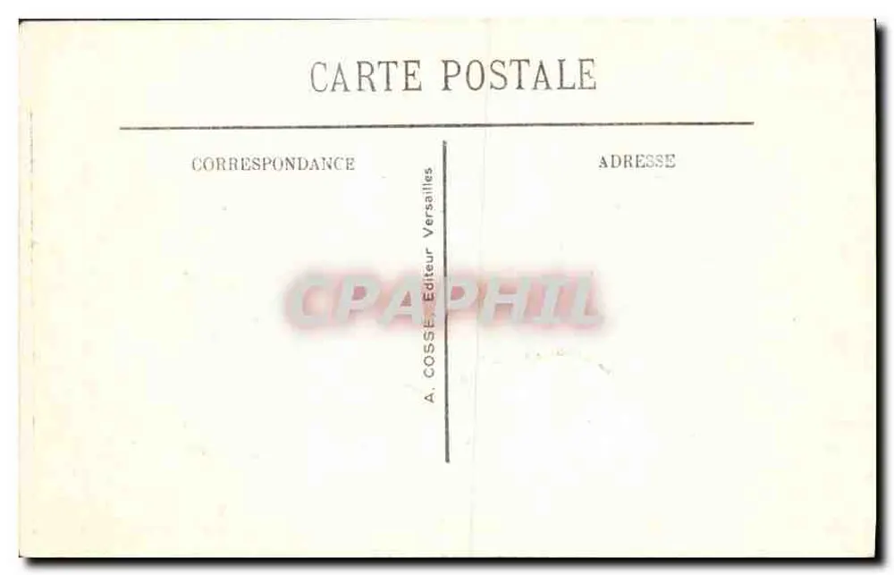 Versailles - Königliche Allee und Bassin d'Apollon — A. Cosse, Versailles - Rückseite