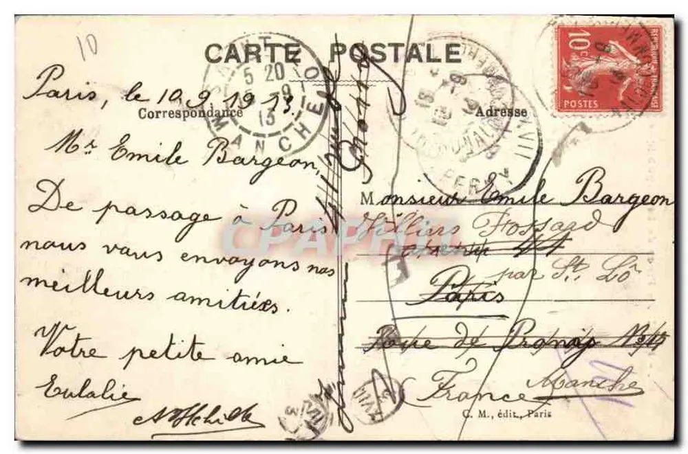 Place de la République — Paris — C.M. n°41 - Verso
