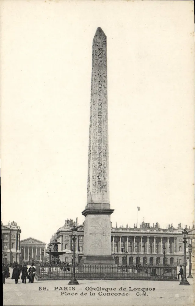 Paris - Obelisk von Louqsor - Place de la Concorde - C.M. n°89 - Vorderseite