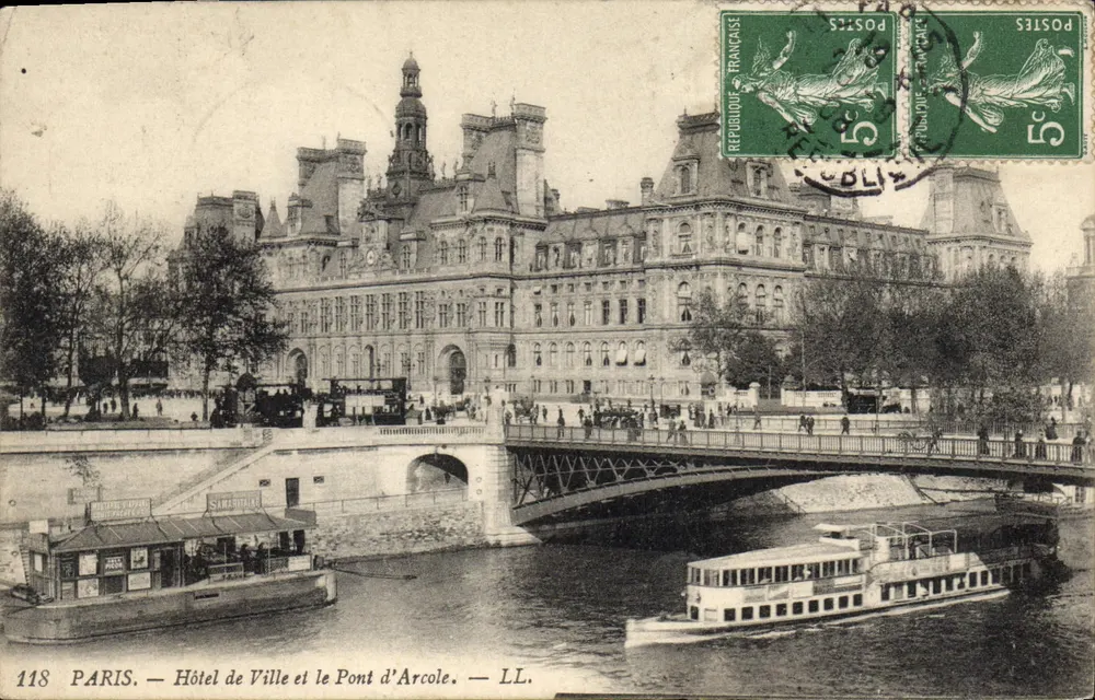Paris — Hôtel de Ville und Pont d'Arcole — LL. — N° 118 - Vorderseite