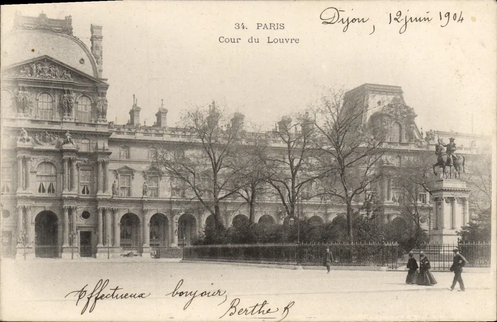 Cour do Louvre — Paris — editor Paris, n° 34 - Frente