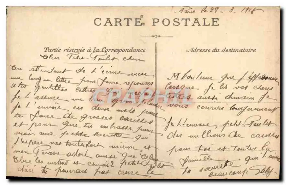 Paris — A Torre Saint-Jacques - Verso