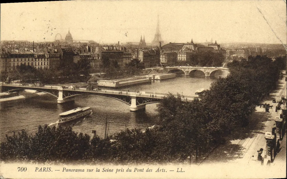 Paris — Panorama über die Seine vom Pont des Arts — LL. — n°700 - Vorderseite