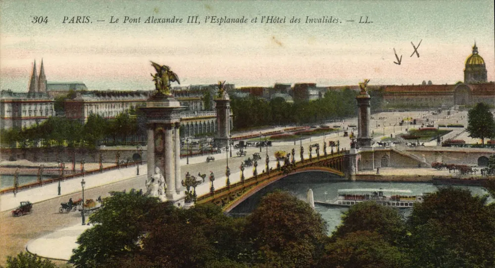Paris — Der Pont Alexandre III, die Esplanade und das Hôtel des Invalides — LL. — N° 304 - Vorderseite