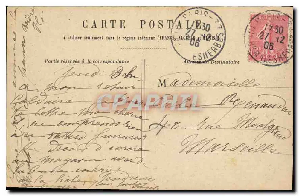 PARIS - La Madeleine — wydawca Spheron - Rewers
