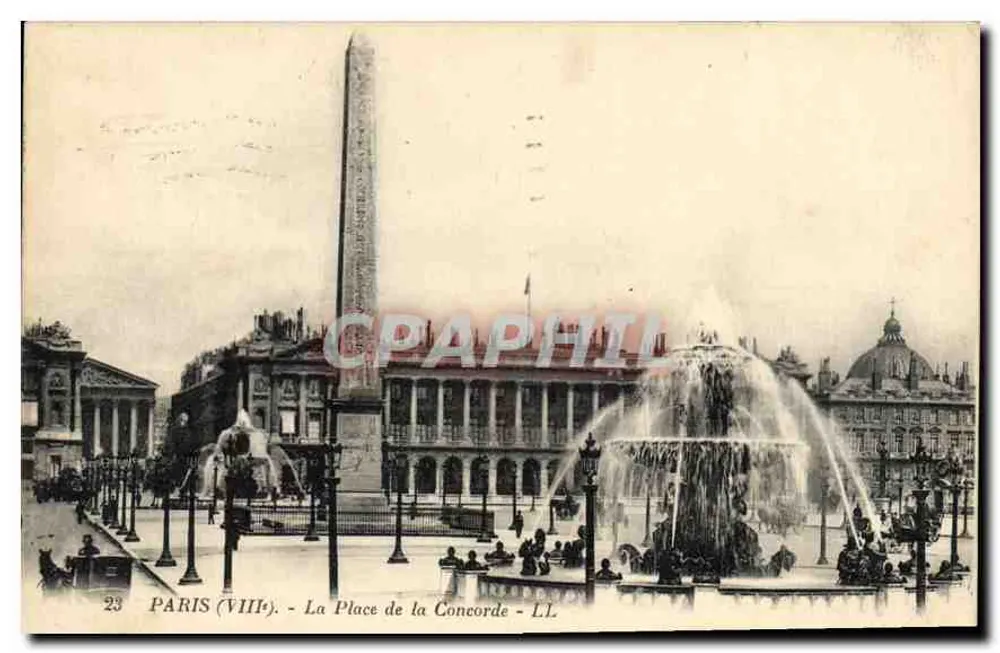 Paris (VIIIe) - A Praça da Concórdia - LL - Frente