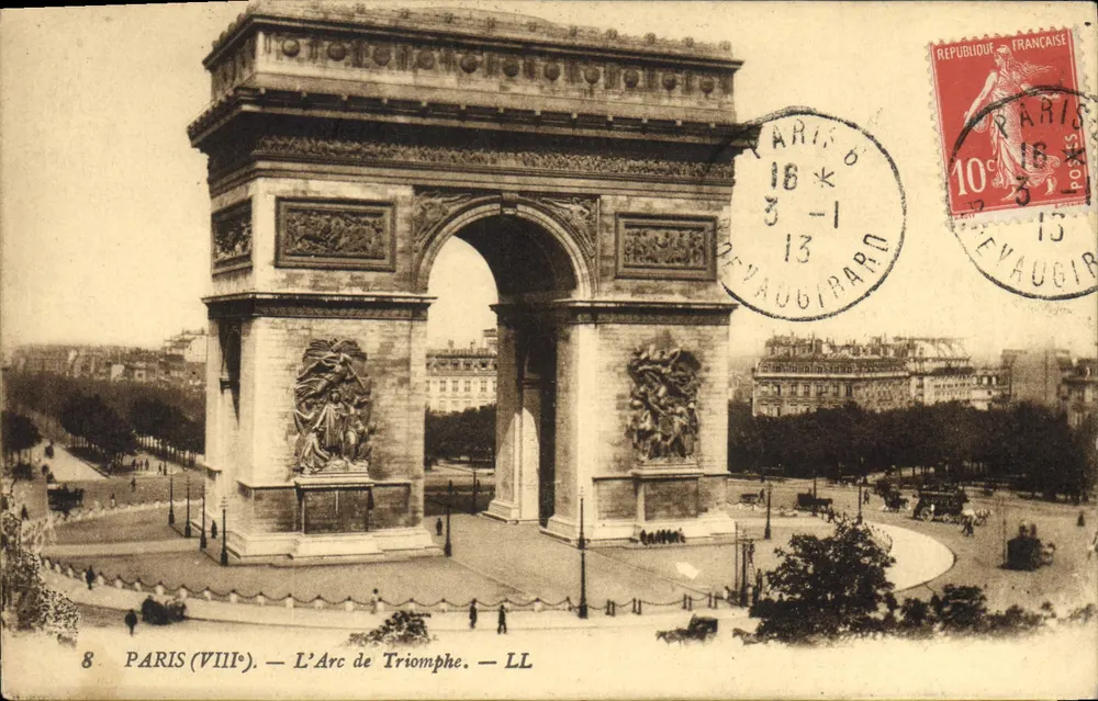 पेरिस (VIII°) — ट्राइओम्फ आर्क — LL - आगे