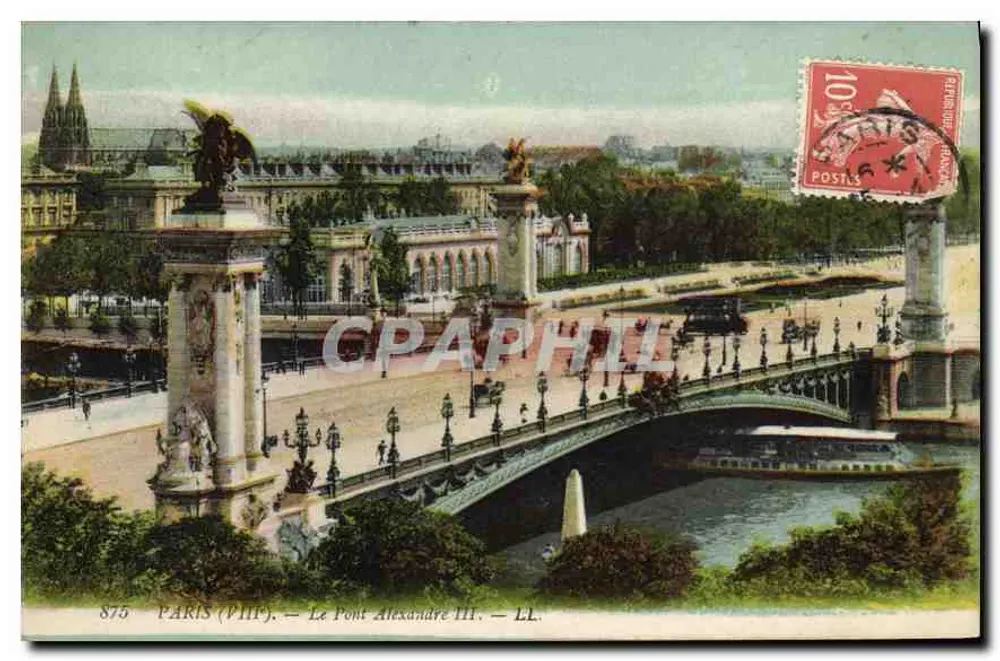 Paris (PHP) — O Pont Alexandre III — LL. — n° 875 - Frente