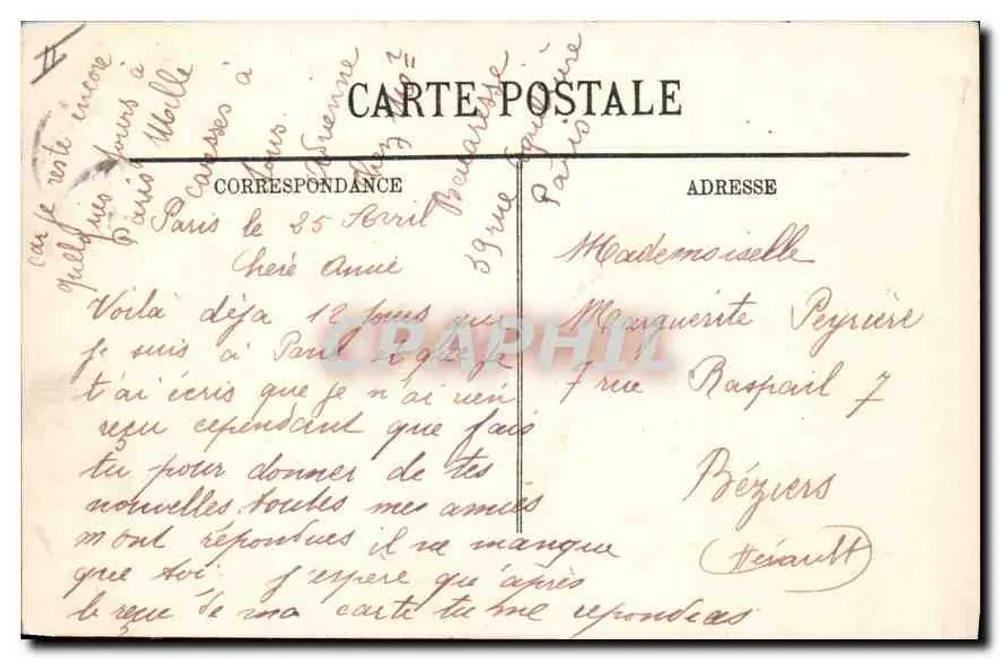 Paris (PHP) — O Pont Alexandre III — LL. — n° 875 - Verso