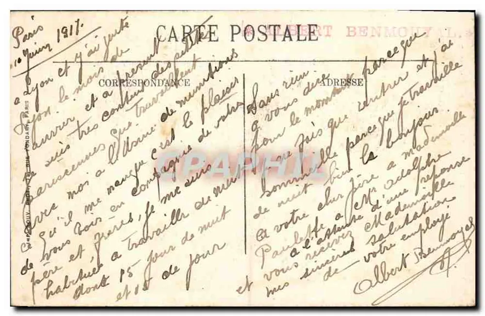 Paris — O Dôme dos Invalidos — Editor Benmoyal - Verso