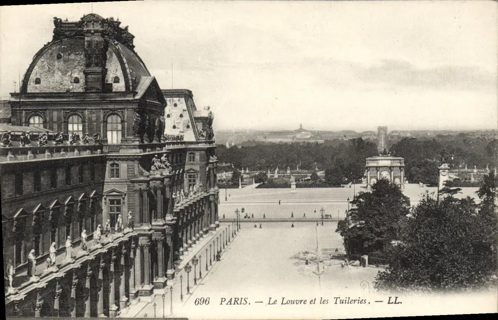 Paris — O Louvre e as Tuileries — LL. n° 696 - Frente