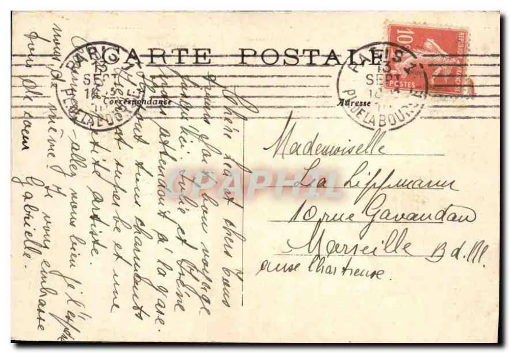 Paris — A Praça da Bastilha — C.M. n°44 - Verso