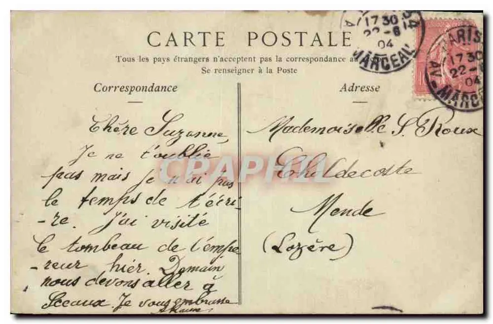 PARIS — Hôtel des Invalides, das Grab von Napoleon I — ND. Phot. n°35 - Rückseite