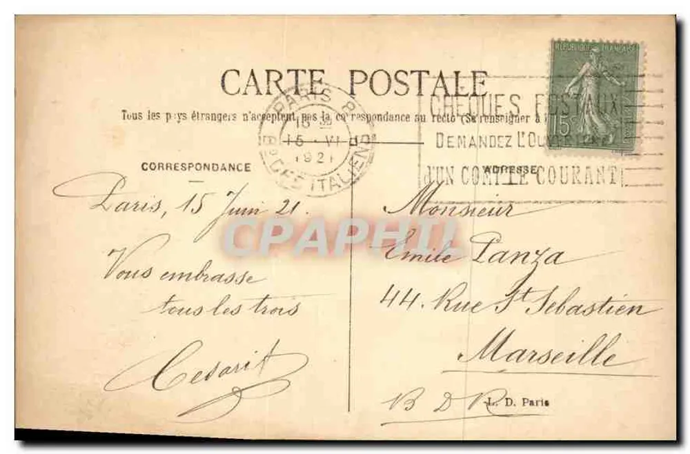 PARIS — O Panteão — L.D. - Verso