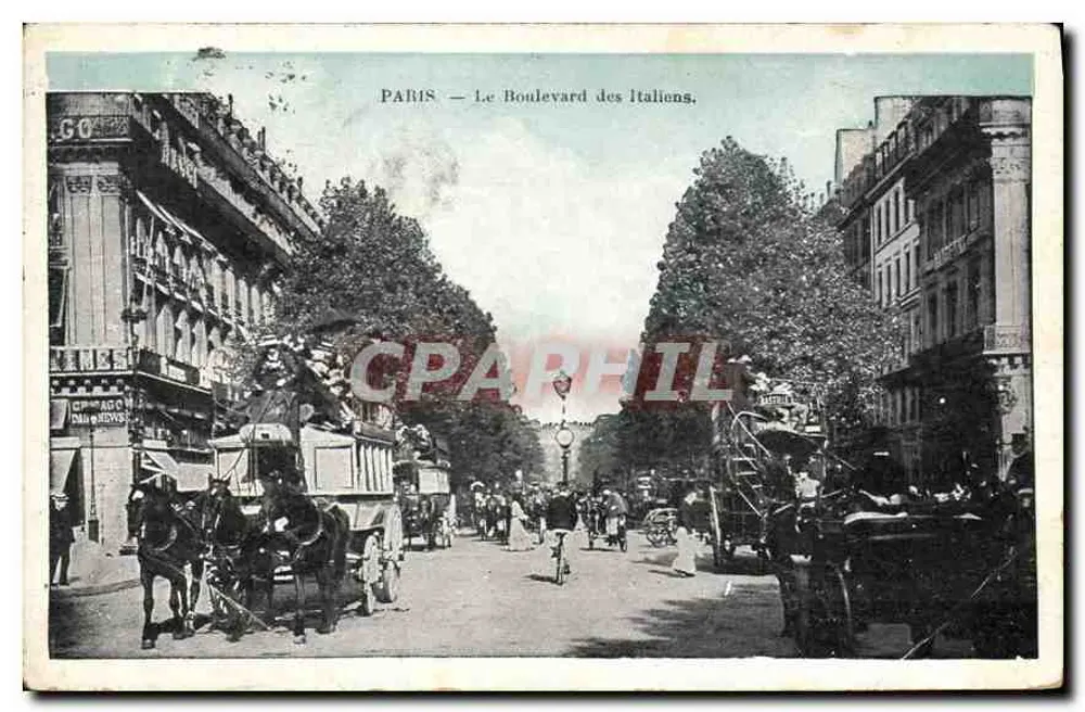 PARIS — O Boulevard dos Italianos — C. P. A. G. N. E. R S - Frente
