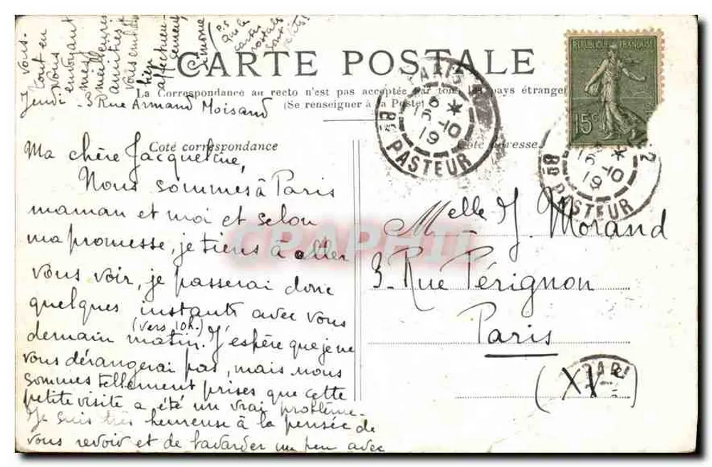 PARIS — O Boulevard dos Italianos — C. P. A. G. N. E. R S - Verso