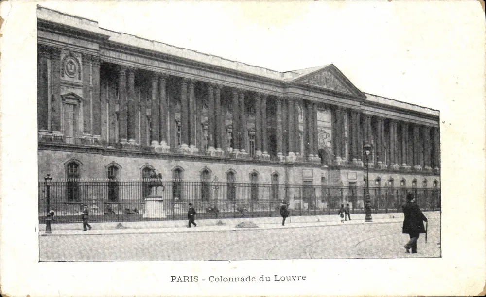 PARIS - Colunata do Louvre — vista arquitetônica — editor não identificado - Frente