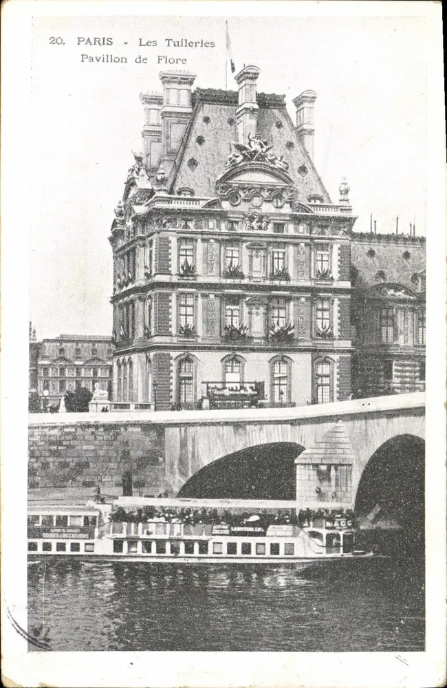 Parijs - De Tuilerien - Pavillon de Flore — uitgever 'Pavillon de Flore' n°20 - Voorkant
