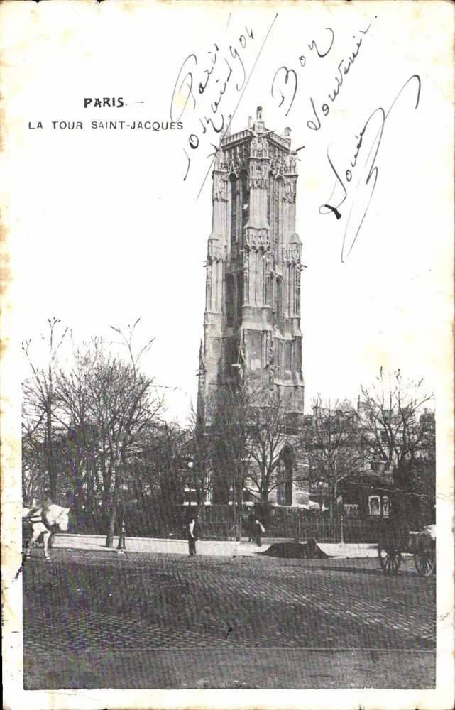 Paris — Torre Saint-Jacques — Editor não identificado, número de série não visível - Frente