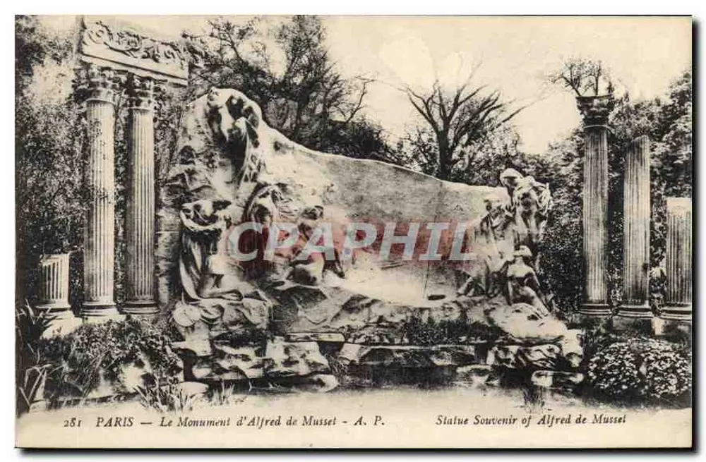 PARIS — Le Monument d'Alfred de Musset — A. P. - Awers