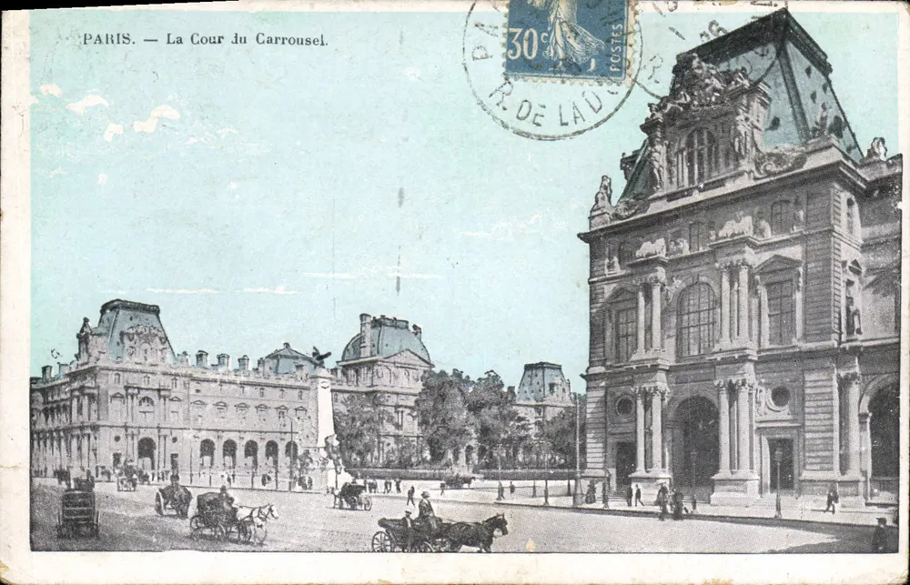 Paris — A Cour do Carrousel — Editor não visível, número de série ilegível - Frente