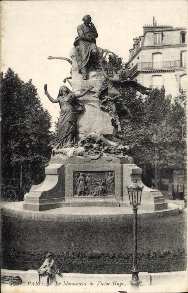 Paris — O Monumento de Victor-Hugo — Editor L.L. n°408 - Frente