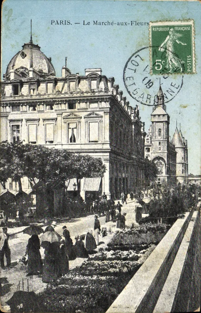 PARIS — O Mercado das Flores — editor não visível, número de série ilegível - Frente