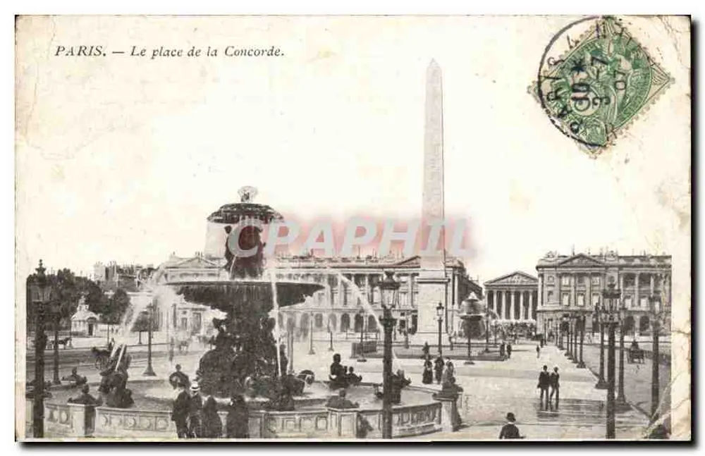 Paris — La place de la Concorde — éditeur C. P. A. (n° 147) - Frente