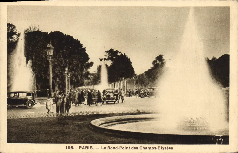 Paris — O Rond-Point dos Campos Elísios — Tuy - Frente