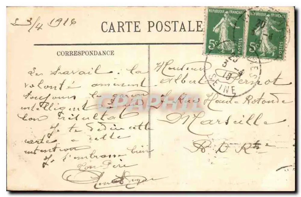 Paris (1.) — Der Arc de Triomphe du Carrousel (Jardin des Tuileries) — LL. Nr. 45 - Rückseite