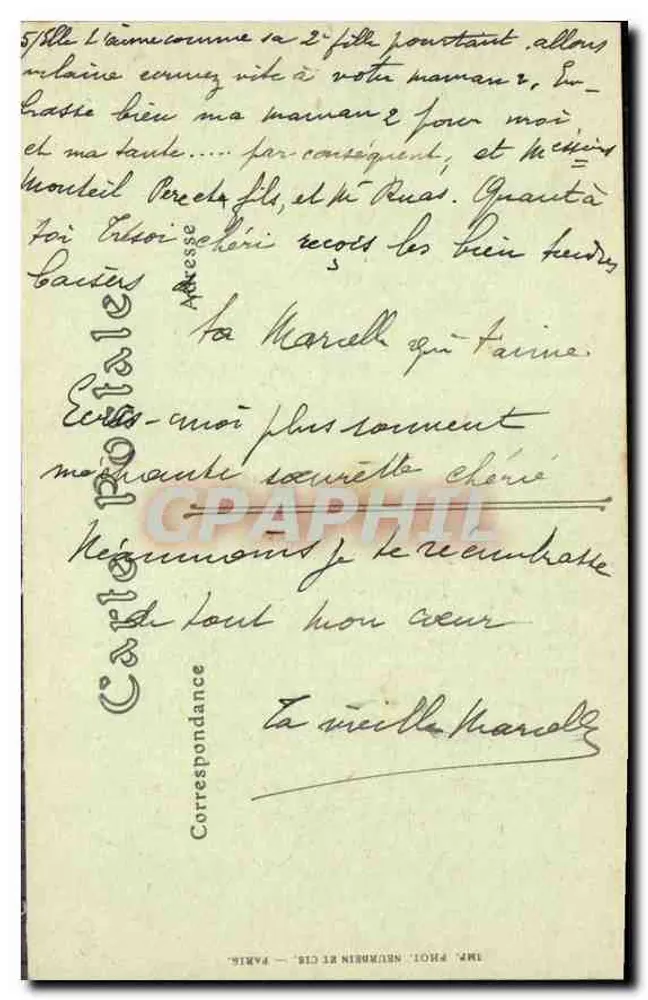PARIS — O Panteão — Bilhete postal antigo n°87, editor IMP. PHOT. NEUBRUN ET CIE, PARIS - Verso