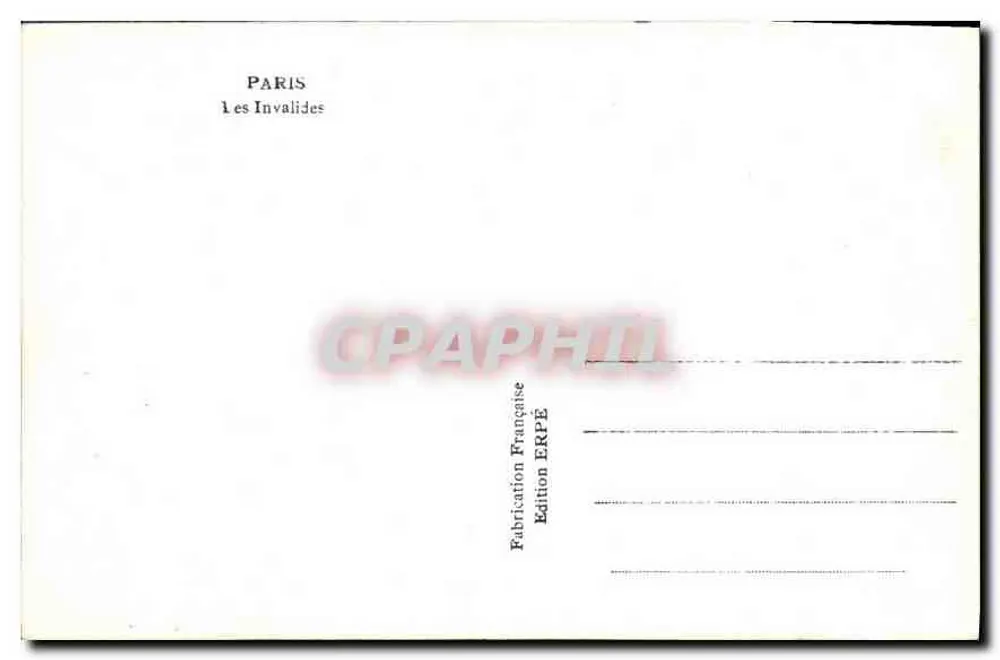 Dôme da catedral dos Invalidos — Paris — Edição ERPE - Verso