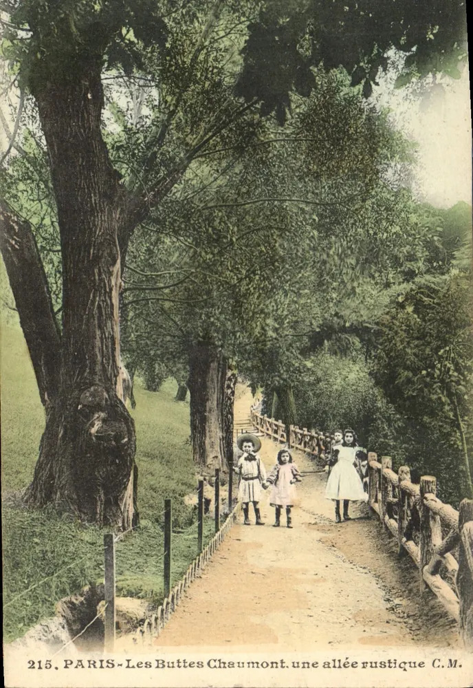 PARIS-Le Buttes Chaumont. una via rustica — Cartolina moderna n°215 - Recto