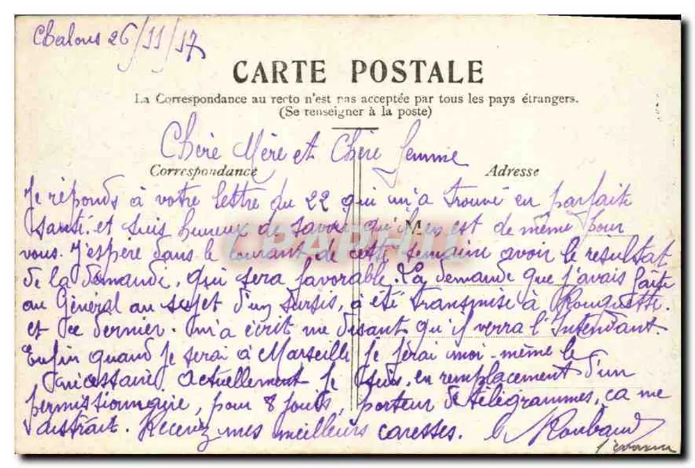 PARIS — A Madeleine — Editor não identificado, número de série não visível - Verso