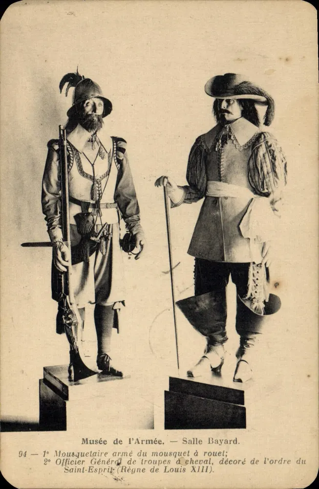 Museum der Armee — Saal Bayard — Zwei Musketiere aus der Zeit der Herrschaft Louis XIII. - Vorderseite
