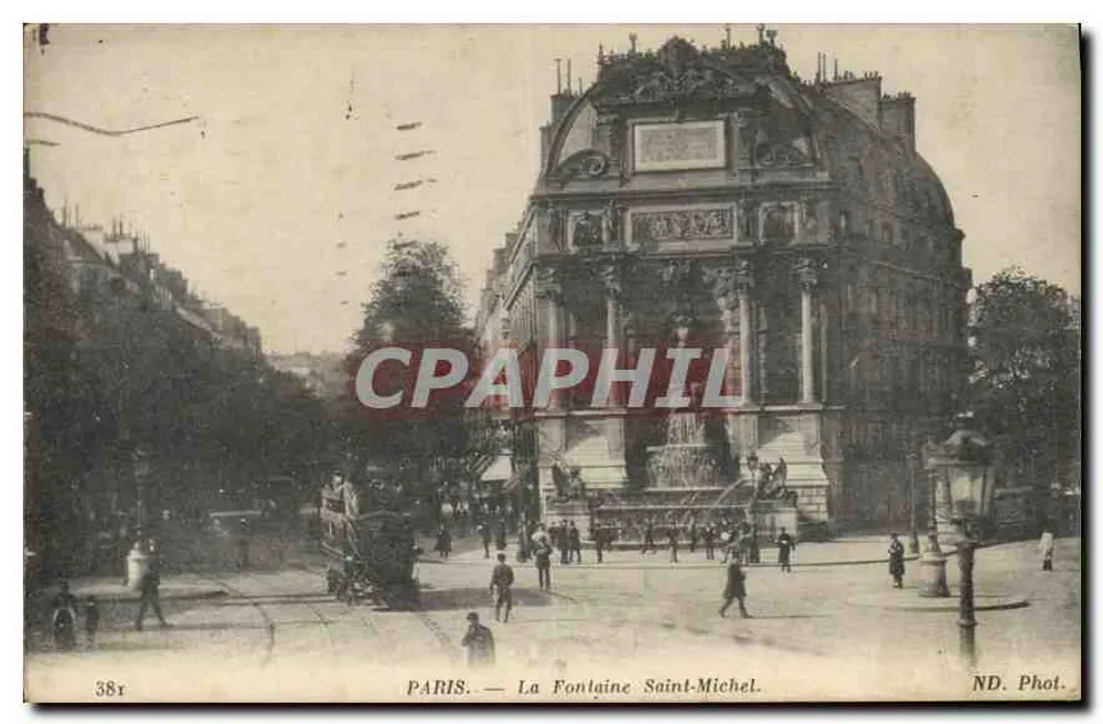 Paris — A Fonte Saint-Michel — ND. Fot. - Frente