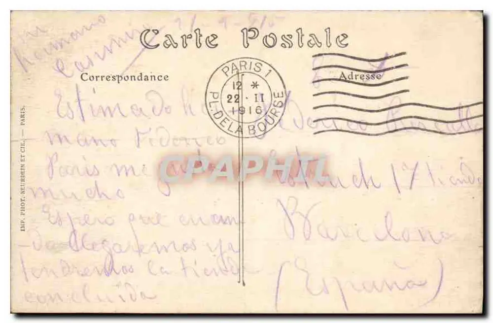 Paris — A Fonte Saint-Michel — ND. Fot. - Verso