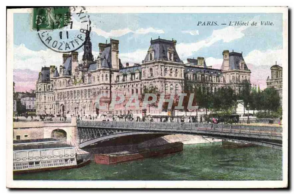PARIS — O Hôtel de Ville — editor Crozatier - Frente