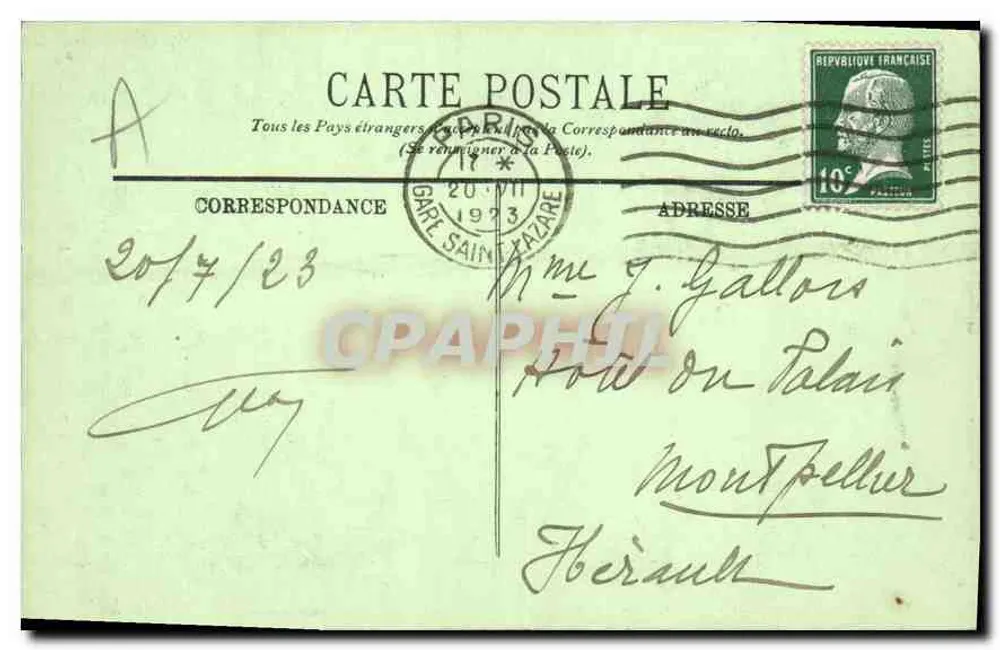 Paris — O Bois de Boulogne — Bilhete postal antigo n° 263 - Verso