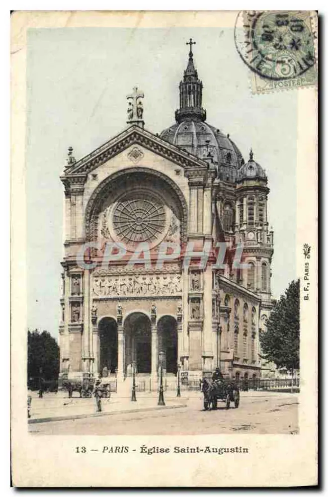 Parijs - Kerk van Sint Augustinus — B. F., Parijs, n°13 - Voorkant