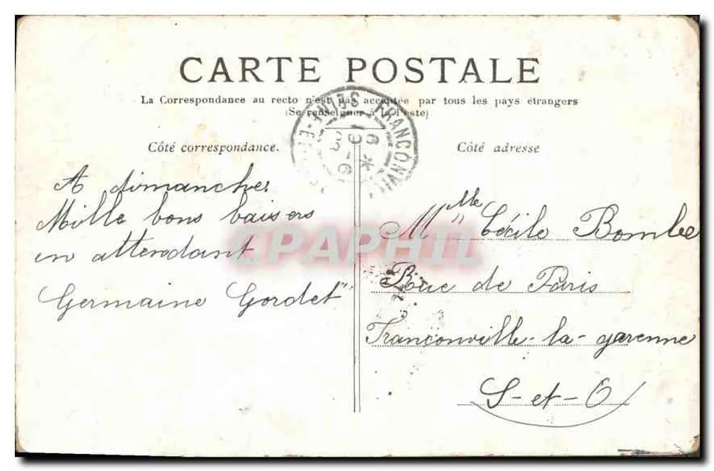 Paris — La Bastille, Colonne de Juillet — Éditeur inconnu, n°6 - Verso