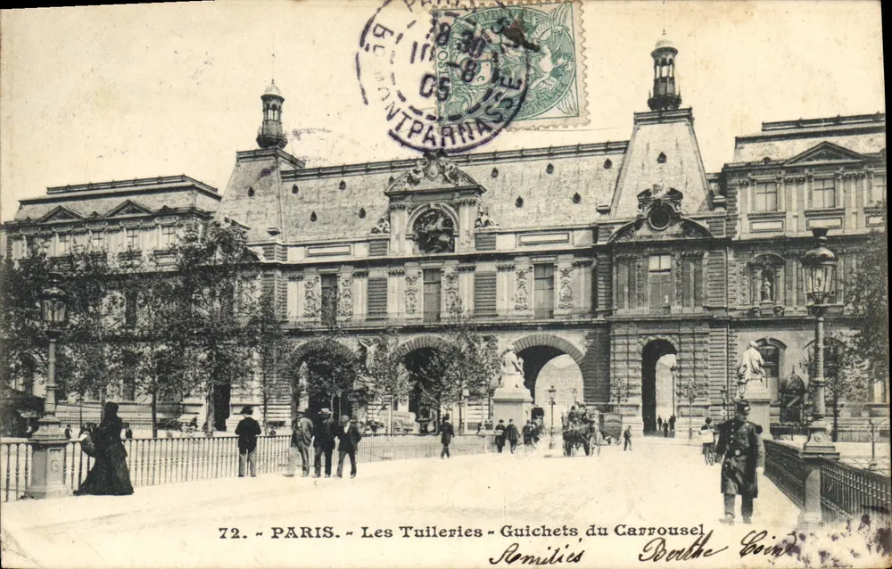 Paris - Les Tuileries - Guichets du Carrousel — éditeur Amilie Boitte Point, n°72 - Recto