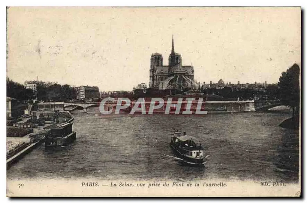 Paris — Die Seine, Ansicht vom Pont de la Tournelle — ND. PHL. n°70 - Vorderseite