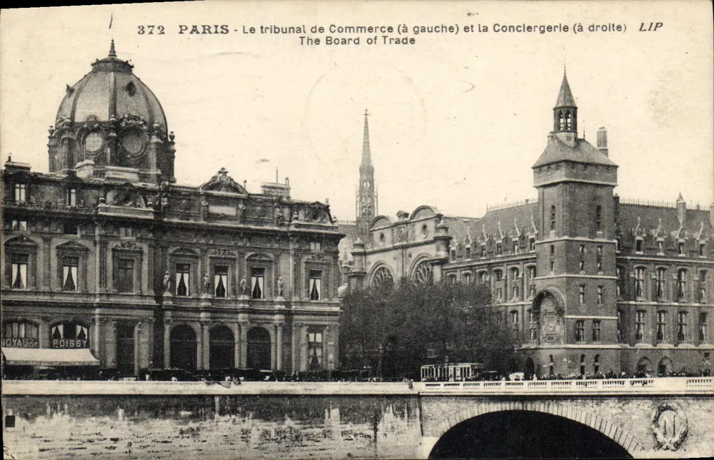 Paris - Das Handelsgericht (links) und die Conciergerie (rechts) - LIP - Vorderseite