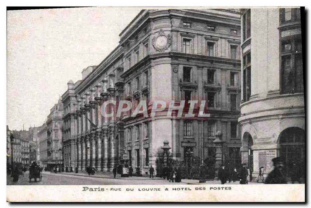 Paris - Rue du Louvne & Hôtel des Postes — editor não visível - Frente