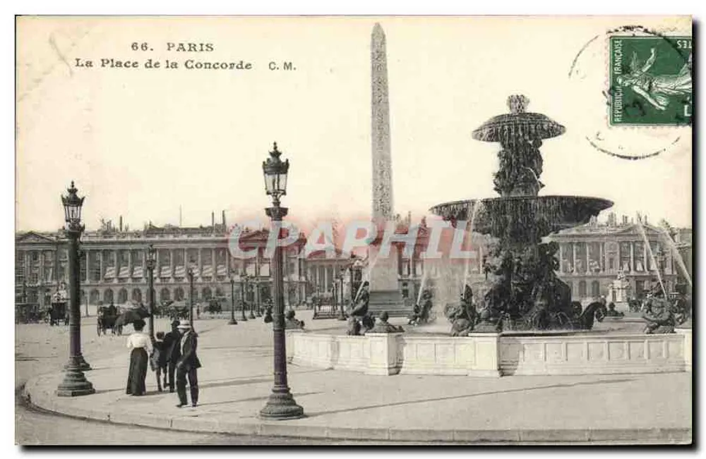 Paris — A Praça da Concórdia — C.M. n°66 - Frente