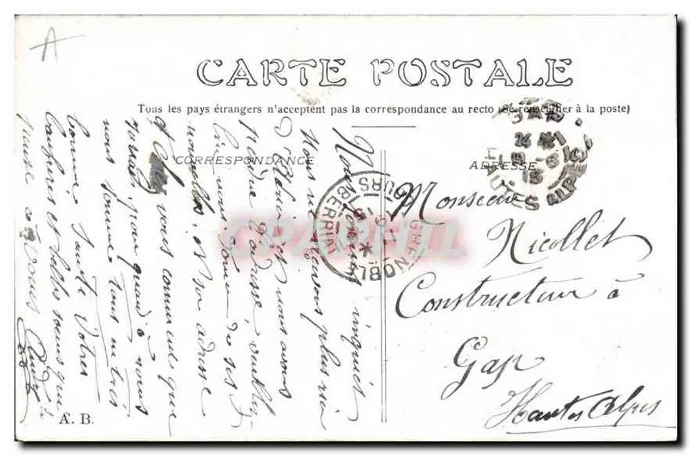 Paris — Estátua de Waldeck-Rousseau — Editor não indicado, número de série não visível - Verso