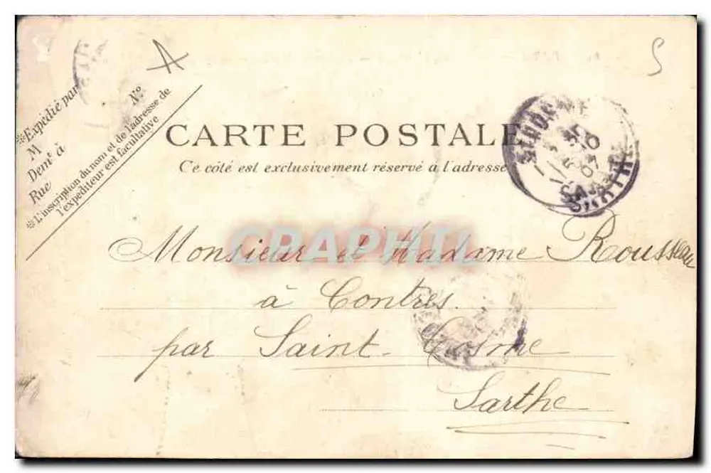 Paris — Square d'Anvers — O monumento de Diderot — P.R.C. - Verso